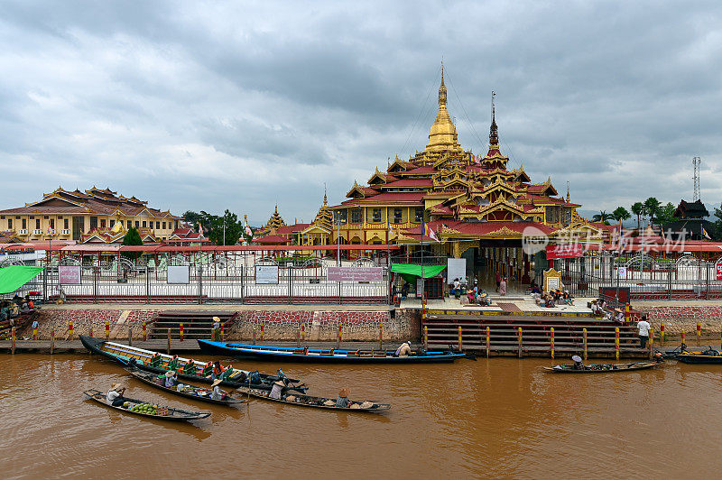 Phaung Daw Oo宝塔是缅甸掸邦因莱湖因塔村的寺庙